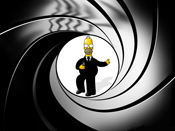 Homer Simpson t shirt, homer simpson James Bond parody t shirt